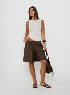 Siren Sun Drawstring Jorts Brown