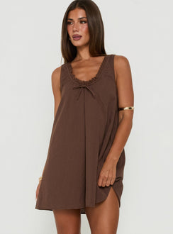 Antiquity Swing Mini Dress Chocolate