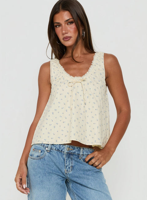 Antiquity Babydoll Top Ditsy Floral