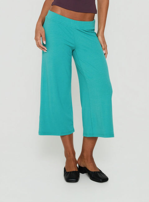 Kassey Gaucho Shorts Teal