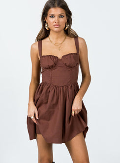 product Princess Polly Scoop Neck  Telka Mini Dress Brown