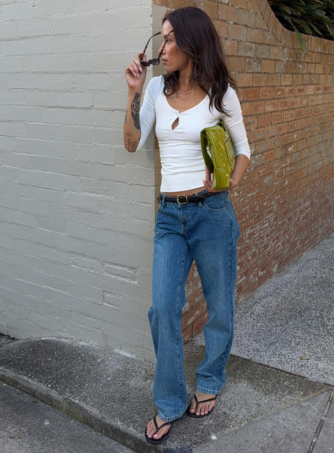 Better Half Low Rise Straight Leg Jeans Horizon Blue