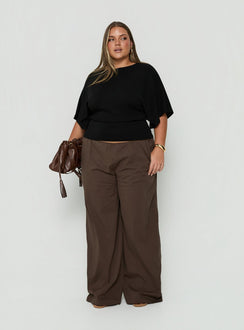 Arazia Cinched Short Sleeve Top Black Curve