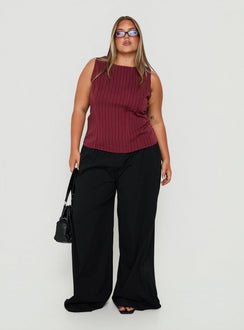 Lunea Concealed Waistband Pants Black Curve