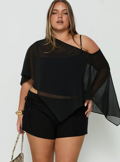 Senzo Wrap Shorts Black Curve