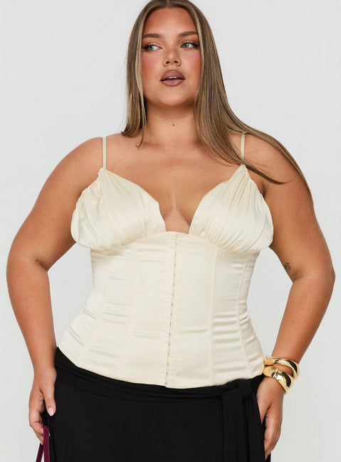 Scorsese Corset Top Champagne Curve