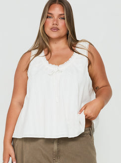 Antiquity Babydoll Top White Curve