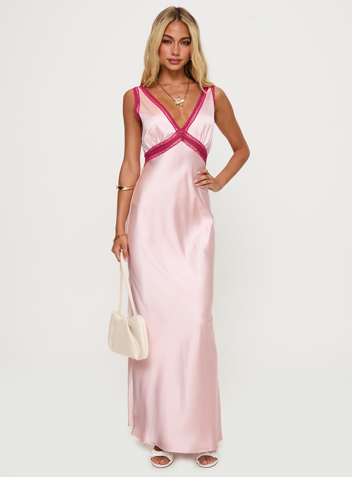 Maelene Maxi Dress Pink / Red