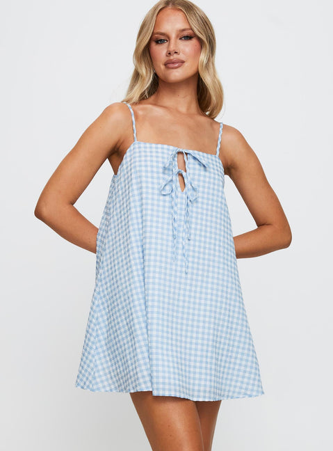 Lily Of The Valley Mini Dress Blue