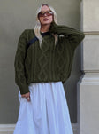 Anaya Oversized Sweater Olive