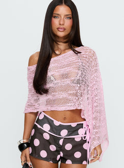 Boni Knit Poncho Soft Pink