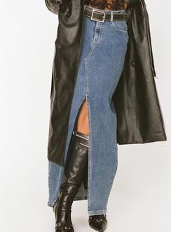 product Batkins Maxi Skirt Dark Wash Denim Princess Polly  Maxi 