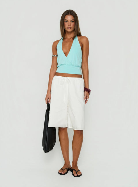 Avirea Relaxed Longline Shorts White