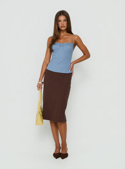 Elsea Structured Cami Top Blue