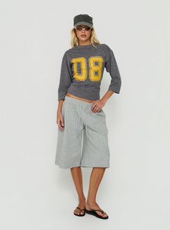 City 3/4 Sleeve Graphic Tee Grey / Yellow