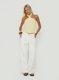Adalynne Twist Front Top Yellow