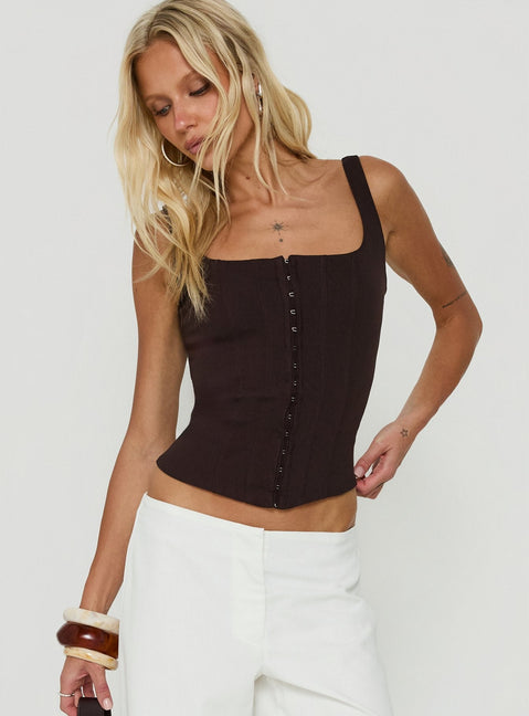 Floreva Corset Top Chocolate