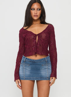 Darbi Denim Mini Skort Mid Blue