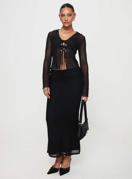 Colombo Maxi Skirt Black