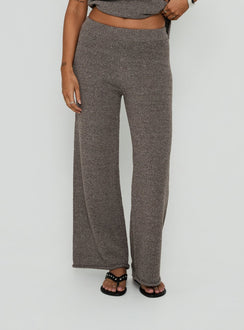 Calisse Knit Wide Leg Pants Mocha