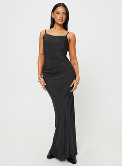 Damelio Low Back Maxi Dress Black