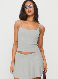 Juni Knit Cami Top Grey Marle