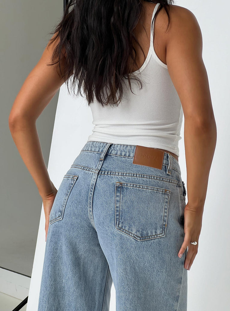 Toby Low Ultra Baggy Jean Light Wash | Princess Polly AU