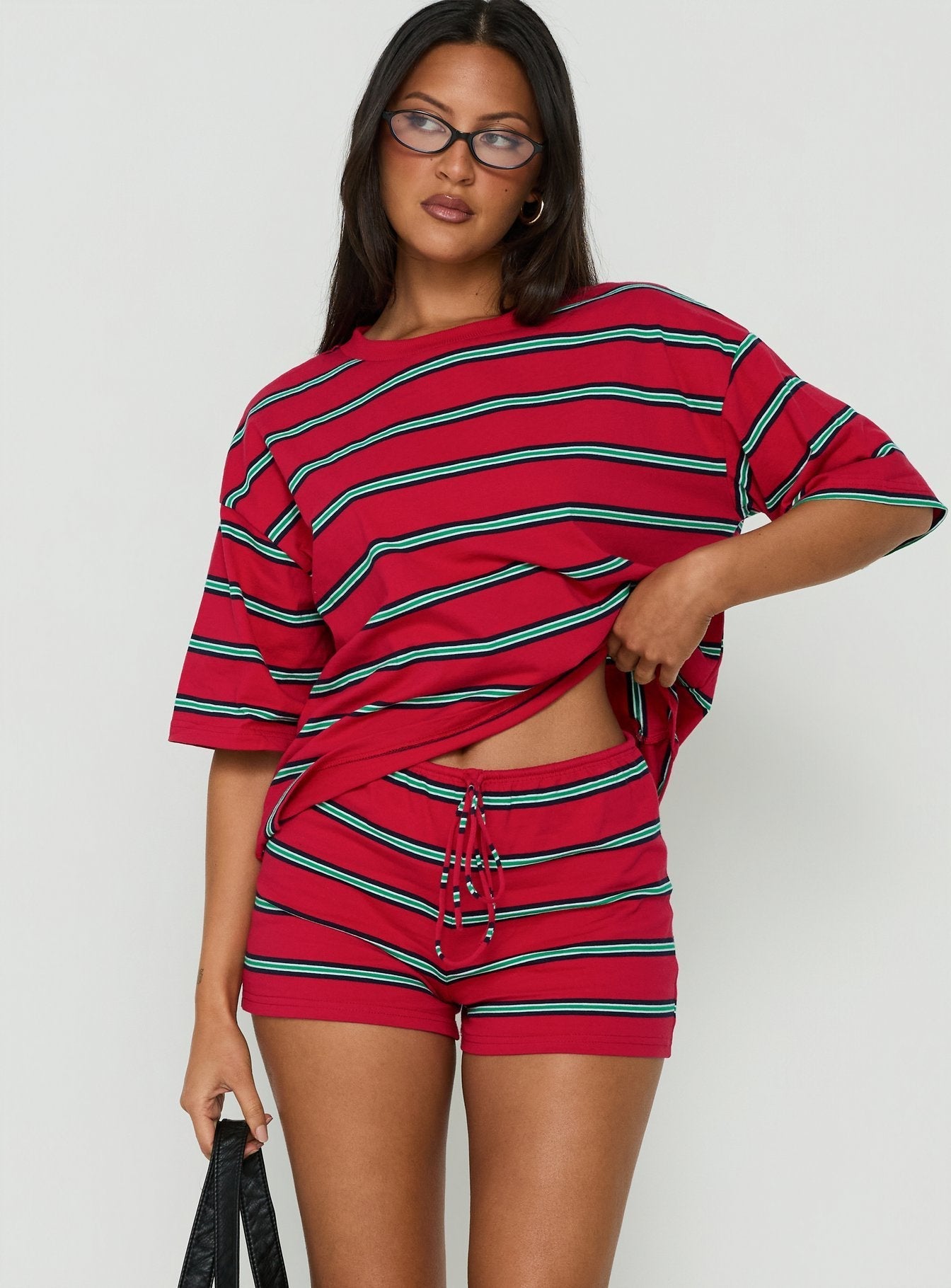 Settle Down Shorts Red Stripe