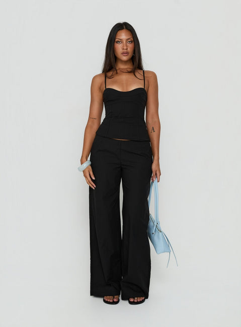 Kierstyn Corset Set Black