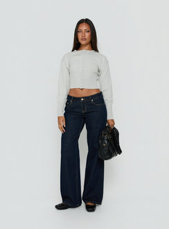 Featuring the Emerina Cinched Button Down Cardigan Grey womens jumpers with short length product Princess Polly