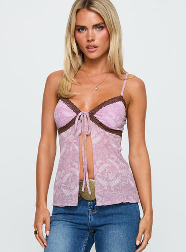 Sacrifices Tie Detail Top Multi Floral