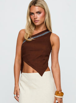Frankle Top Chocolate / Blue