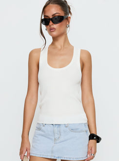 Kyrella Longline Tank Top White