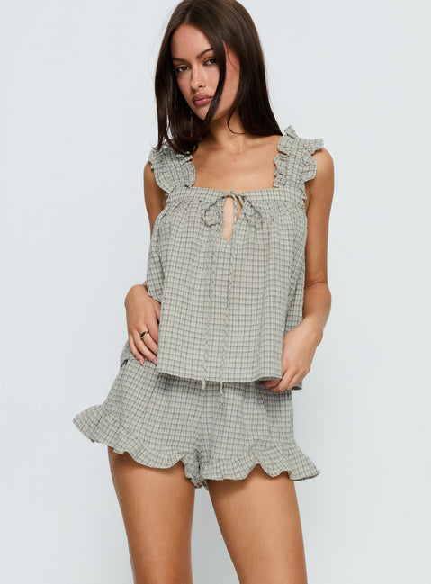 Santabelle Frill Shorts Check