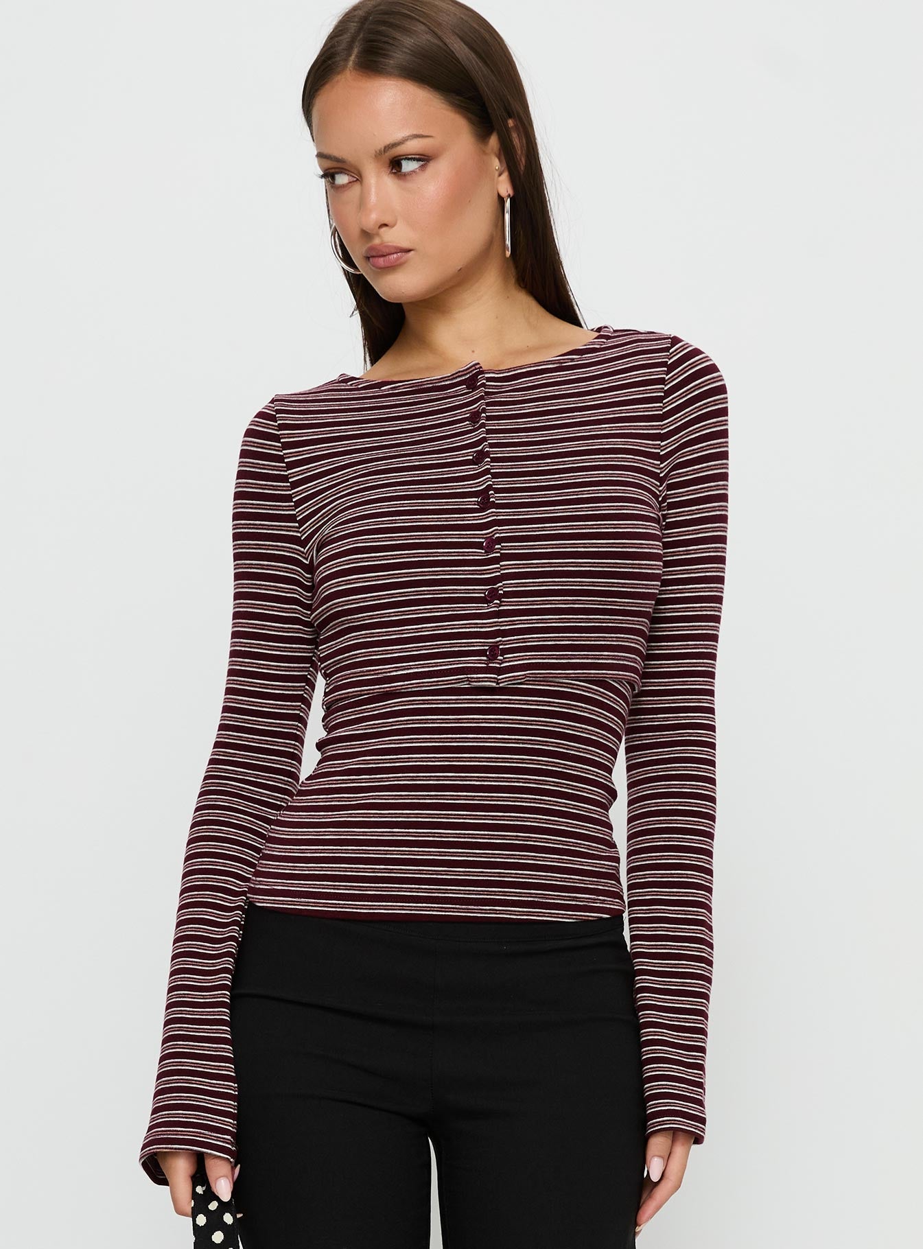 Spence Layered Top Multi Stripe