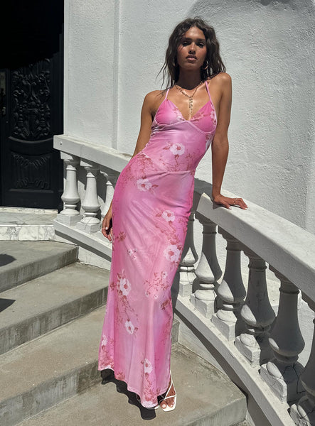 princess polly south of france maxi dress pink Princess Polly South of France Maxi Dress Pink at Amazon Women's Clothing  store