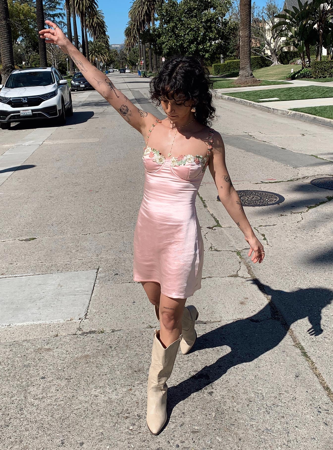 product Princess Polly Asymmetric Neckline  Kenzie Mini Dress Light Pink