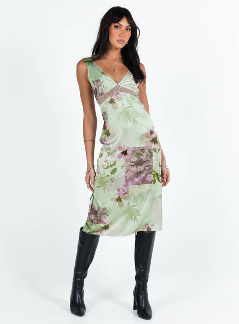 product Princess Polly Asymmetric Neckline  Lunamas Midi Dress Multi