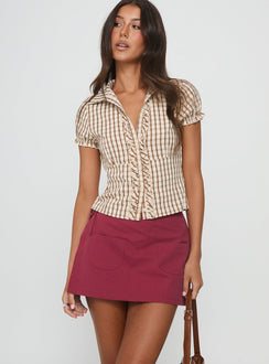 Gigi Wrap Skort Burgundy