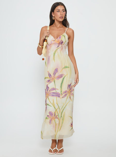 Isakaia Beaded Maxi Dress Floral / Multi