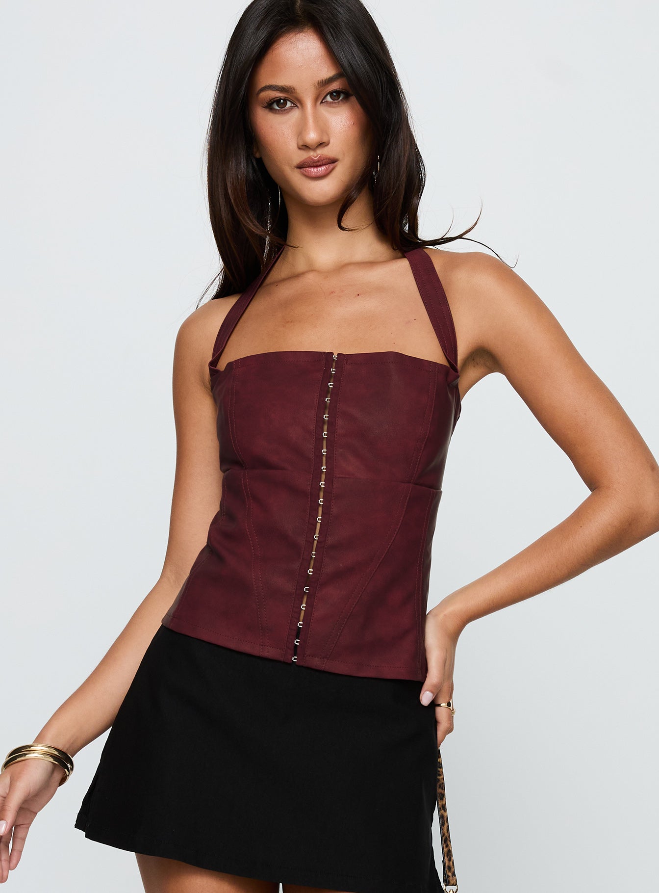 Supermodel Top Burgundy