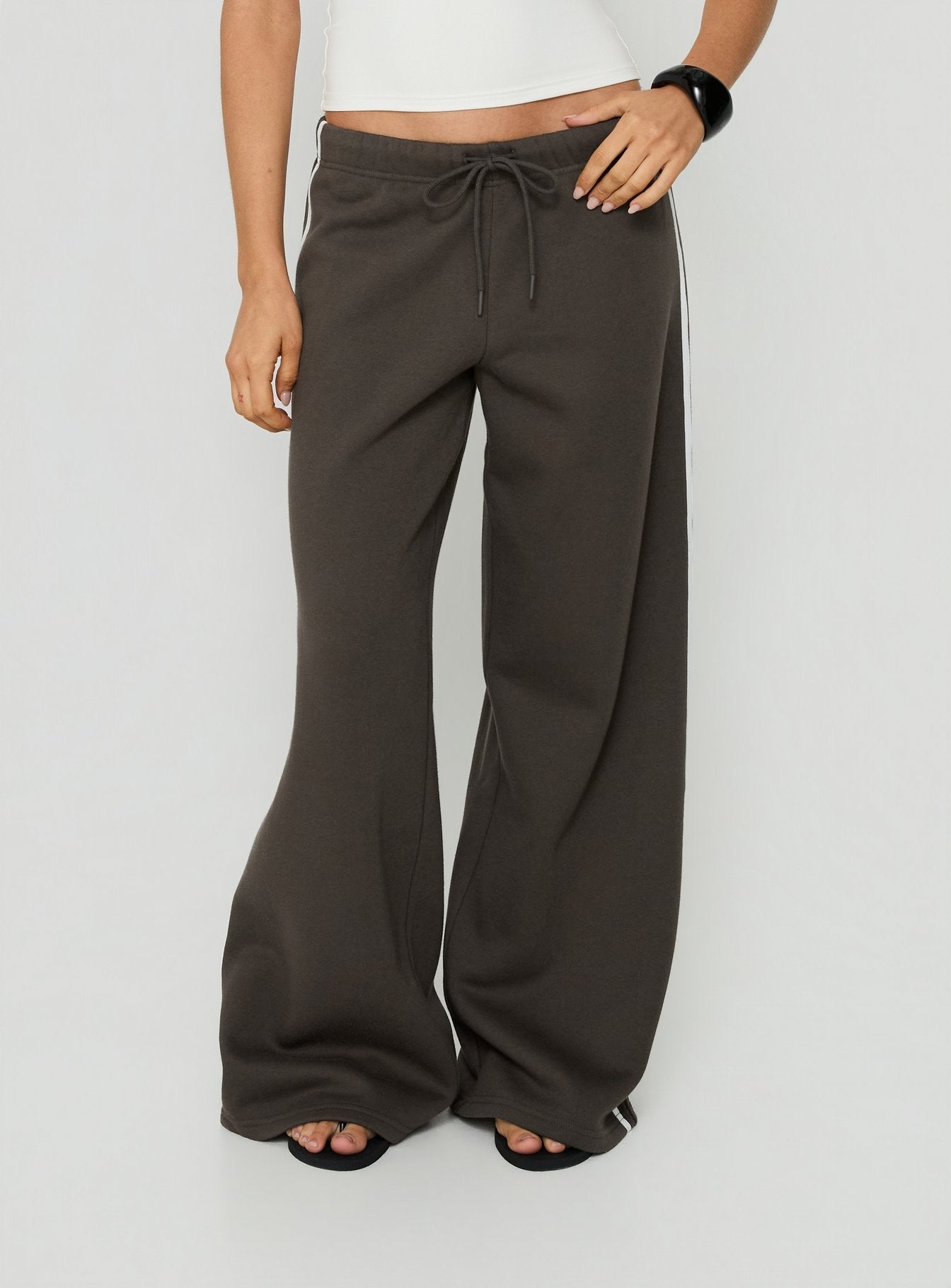 Kennah Wide Leg Sweat Pants Iron Grey