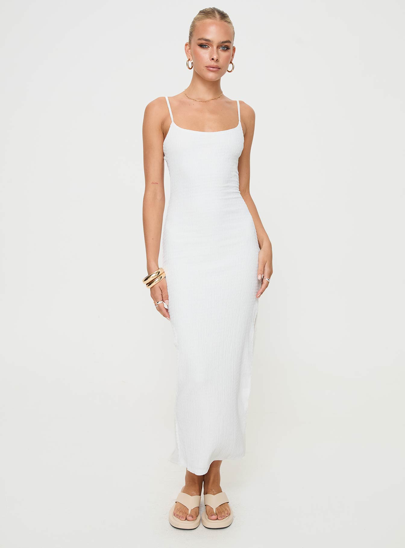 Elestria Maxi Dress White Petite