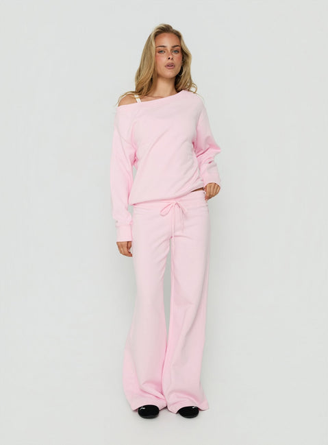 Wellness Off The Shoulder Jumper Pink