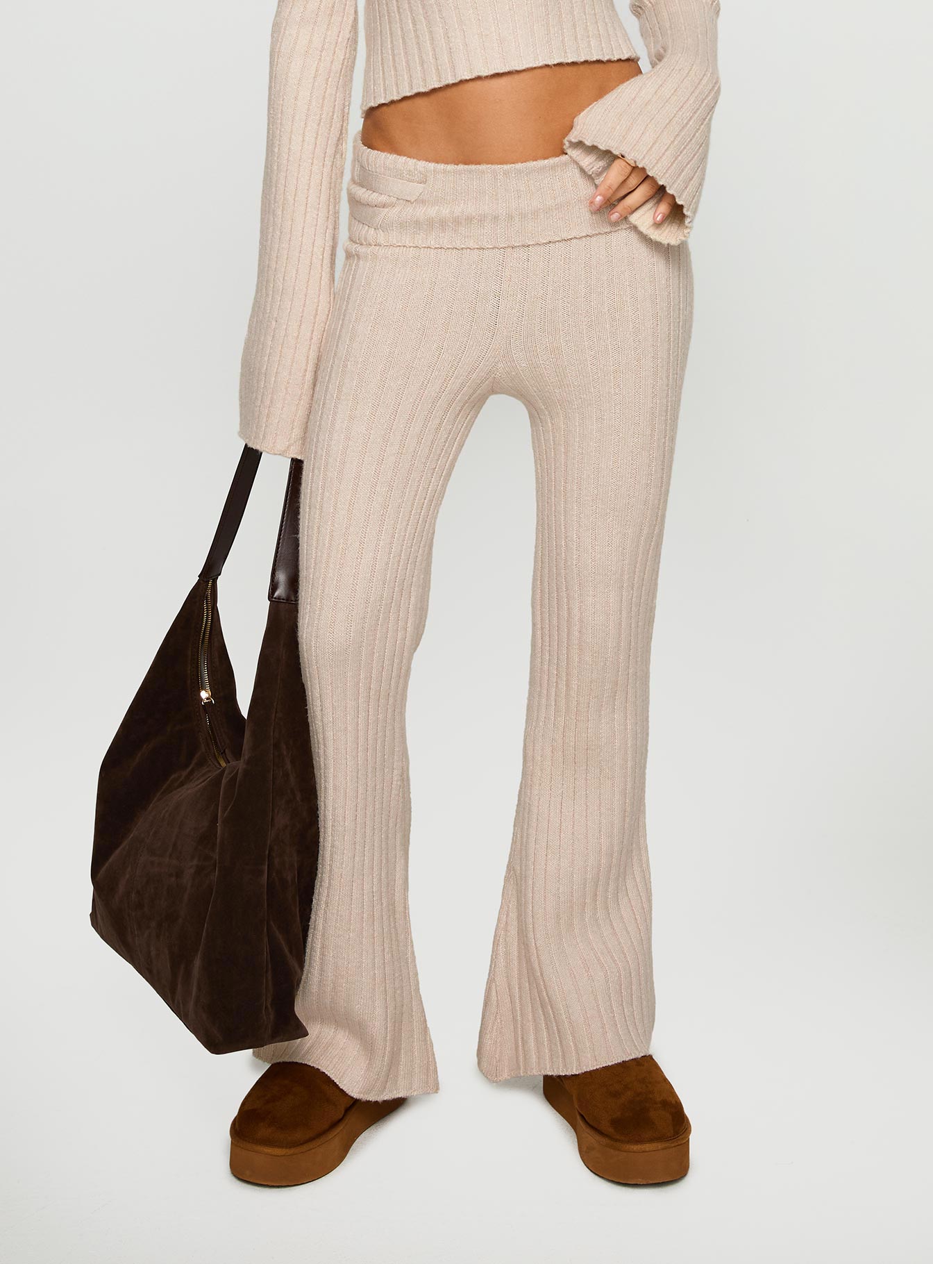 With Purpose Knit Pants Beige
