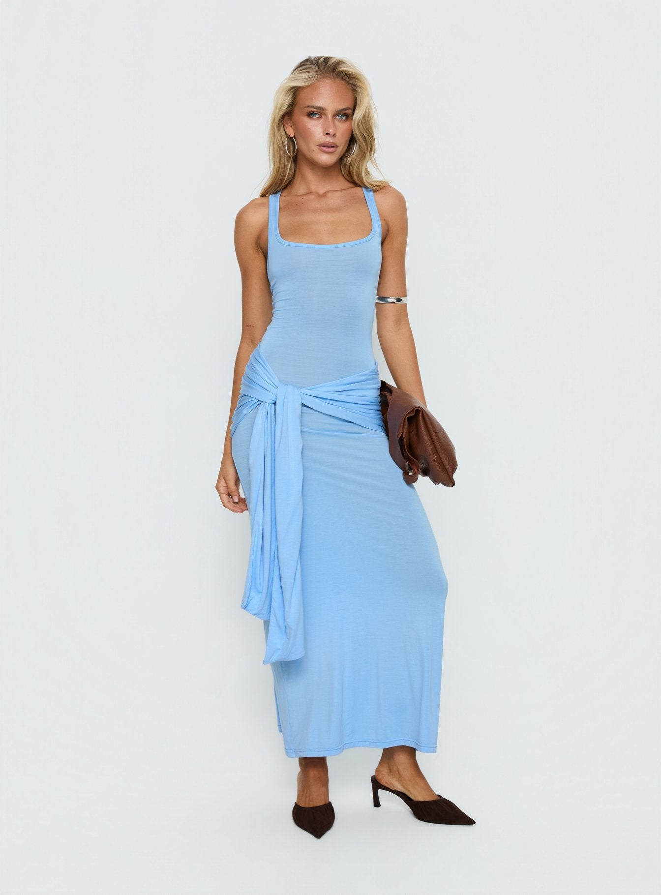 Madisa Racerback Maxi Dress Blue