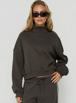 Anyya Funnel Neck Crew Jumper Iron Grey