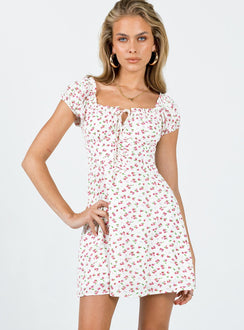 product Princess Polly Crew Neck  Lidia Mini Dress White Multi