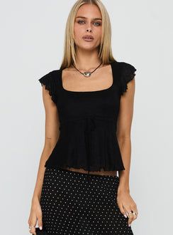 Auroraah Frill Top Black