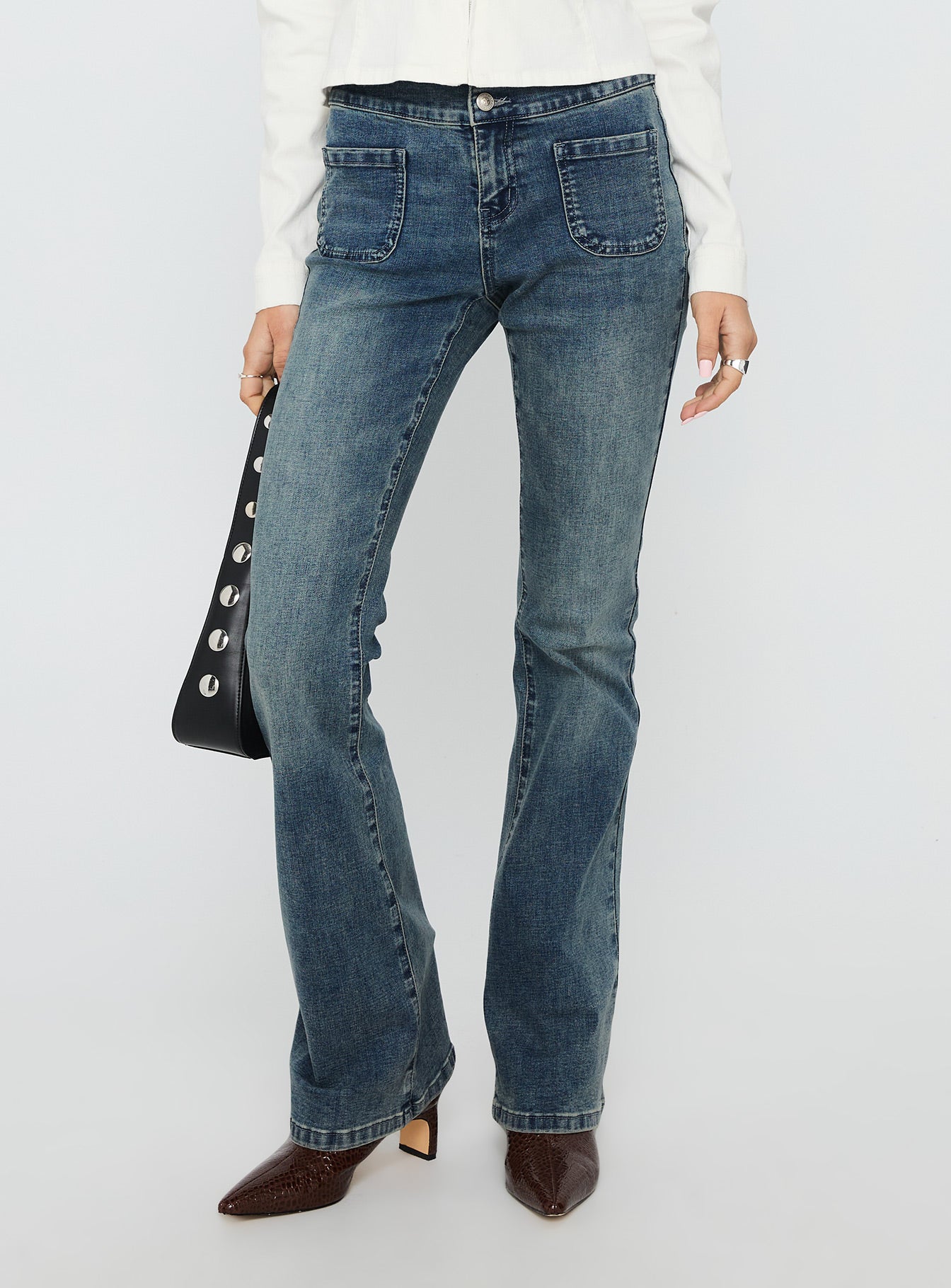 High Tide High Rise Bootleg Jeans Blue